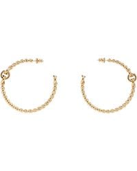 Ferragamo - Twisted Chain Gancini Hoop Earrings - Lyst