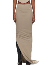 Rick Owens - Taupe Concordians Soft Edfu Maxi Skirt - Lyst