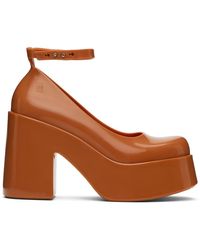 Melissa - Chaussures à talon bottier doll brunes - Lyst