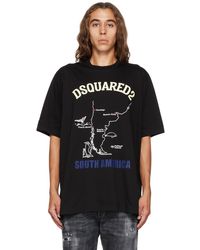 DSquared² Dsqua2 South America Slouch Tシャツ - ブラック