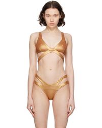 Agent Provocateur - Haut de bikini mazzy doré - Lyst
