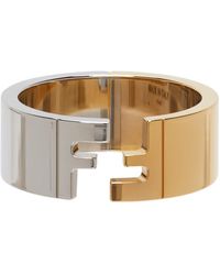 Fendi Silver & Gold 'forever ' Ring - Metallic