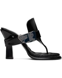 Burberry - Leather Bay Heeled Sandals - Lyst