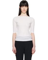 Amomento - ホワイト Round Short Sleeve Tシャツ - Lyst