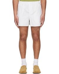 Ami Paris - Off- & Cotton Elasticated Shorts - Lyst
