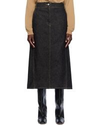 Studio Nicholson - Garner Denim Midi Skirt - Lyst