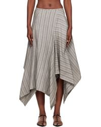 Yohji Yamamoto - Asymmetric Midi Skirt - Lyst