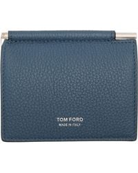 Tom Ford - Soft Grain Leather Bifold Money Clip Card Holder - Lyst