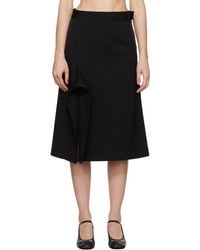 Lemaire - Asymmetrical Wrapover Midi Skirt - Lyst