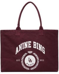 Anine Bing - Leo Canvas Collegiate Tote - Lyst