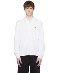 Lacoste - ホワイト Classic Fit L.12.12 長袖ポロシャツ - Lyst