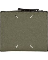 Maison Margiela - Khaki Four Stitches Wallet - Lyst