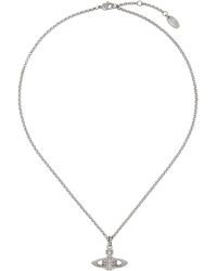 Vivienne Westwood - Gunmetal Mini Bas Relief Pendant Necklace - Lyst