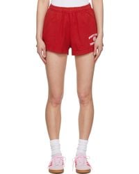 Sporty & Rich - レッド Varsity Crest Disco ショートパンツ - Lyst