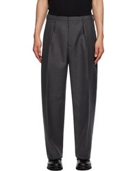 Zegna - Black Pleated Trousers - Lyst