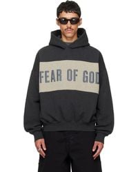 Fear Of God - Cropped Relaxed Paneled Hoodie - Lyst
