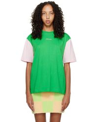 Stine Goya Margila Contrast Sleeve T-shirt Col: Night Hologram Multi 