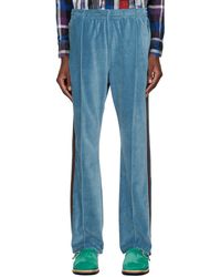 Needles - Pantalon de survêtement bleu à image brodée - Lyst