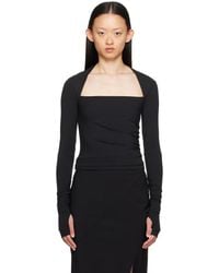 Helmut Lang - Black Shrug Long Sleeve T-shirt - Lyst