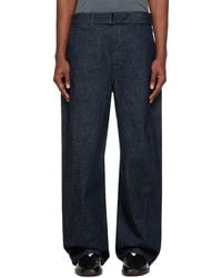Lemaire - Indigo Twisted Belted Jeans - Lyst