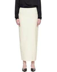 TOTEME - Off- Light Wool Maxi Skirt - Lyst