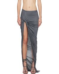 Rick Owens - グレー Porterville Twist Edfu マキシスカート - Lyst