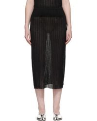 Maison Margiela - Ribbed Knit Midi Skirt - Lyst