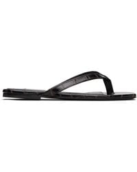TOTEME - Croco-Embossed Flip-Flops - Lyst