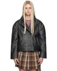 Acne Studios - ディストレス レザージャケット - Lyst