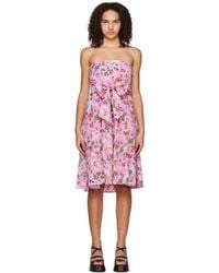 Ganni - Ssense Exclusive Pink Floral Cover Up - Lyst