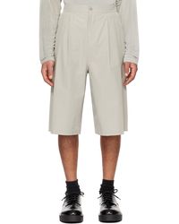 Amomento - Taupe Two Tuck Shorts - Lyst