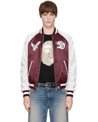 A Bathing Ape - Burgundy 1St Camo Sta Souvenir Reversible Jacket - Lyst