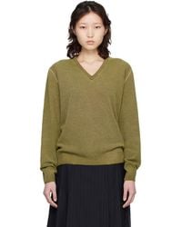 Maison Margiela - Virgin Wool V-Neck Sweater - Lyst