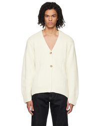 Helmut Lang - Off-white Tailored Cardigan - Lyst