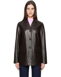 Loulou de Saison - Nari Straight Leather Jacket - Lyst