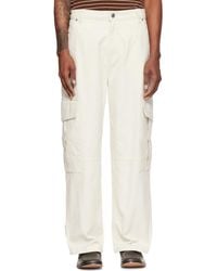 Ami Paris - Off- Baggy-Fit Cotton Cargo Pants - Lyst