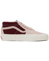 Vans - Pink & Burgundy Vault Og Sk8-mid Lx Sneakers - Lyst
