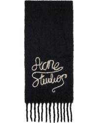 Acne Studios - Wool Logo Scarf - Lyst