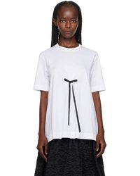 Simone Rocha - T-shirt trapèze blanc - Lyst