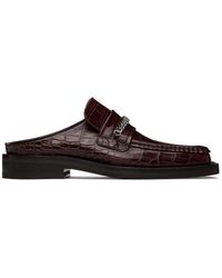 Martine Rose - Burgundy Square Toe Loafers - Lyst