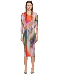 Pleats Please Issey Miyake - Multicolor Turnip & Spinach Maxi Dress - Lyst