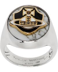 Vivienne Westwood Marvin Card-shaped Ring in Metallic for Men | Lyst