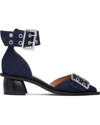 Ganni - Feminine Buckle Open Cut Pumps - Lyst