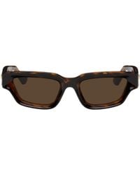 Bottega Veneta - Tortoiseshell Sharp Square Sunglasses - Lyst