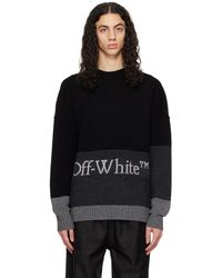 Off-White c/o Virgil Abloh - Black Color Block Sweater - Lyst