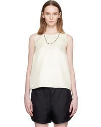 Loulou de Saison - Off- Gema Sleeveless Silk Top - Lyst
