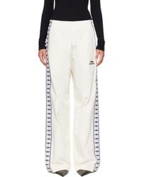 Balenciaga - Off- Techno Cotton Poplin Track Pants - Lyst
