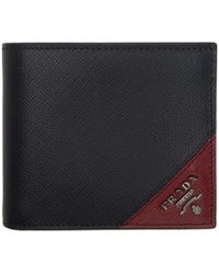 prada mens wallet with coin compartment