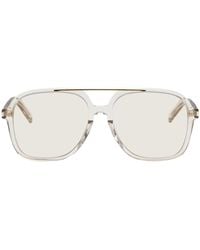 Saint Laurent - Grey Sl 545 Glasses - Lyst