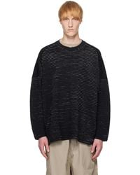 NULLUS Deconstructed Logenze Knitted Sweater in Black for NULLUS Deconstructed Logenze Knitted Sweater in Black for